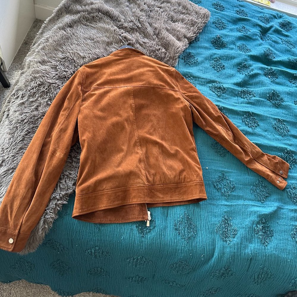 MARLOES SUEDE JACKET COGNAC